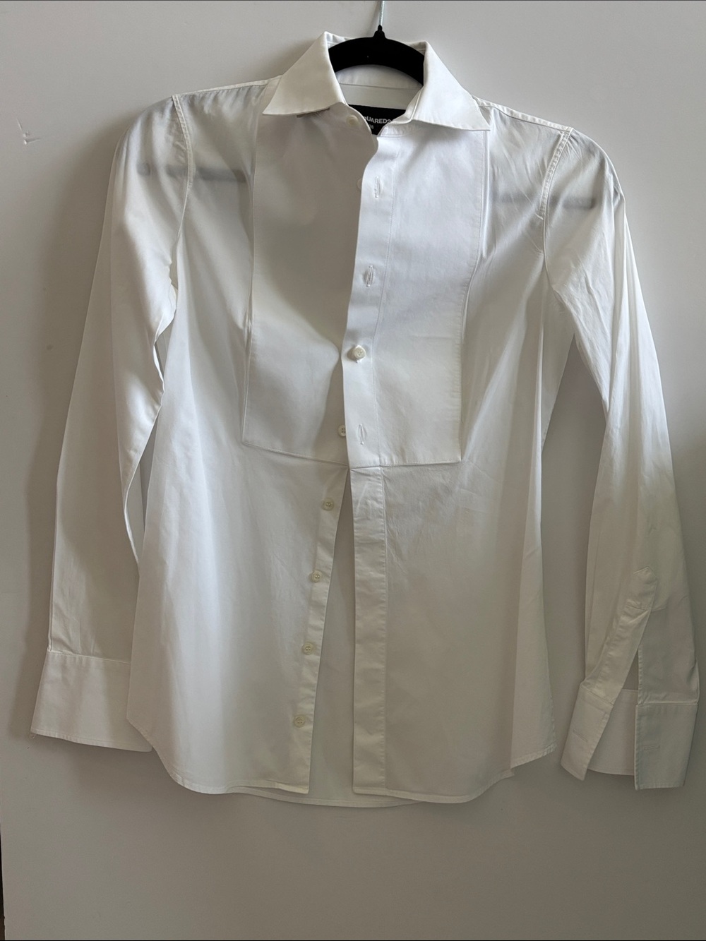 DSQUARED2 White Tuxedo Bib Dress Shirt - like new - Picture 1 of 3